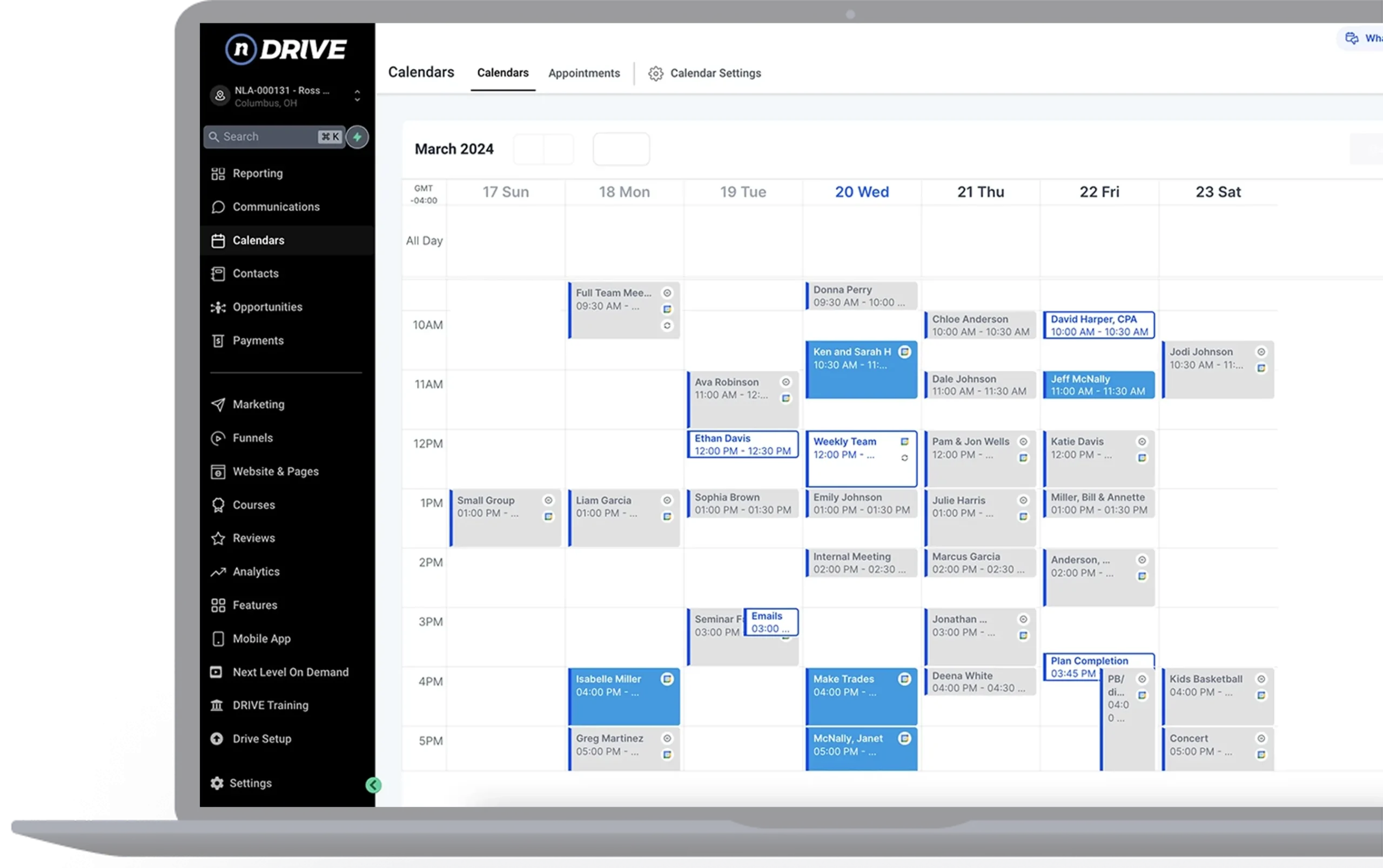 Drive CRM Calendar